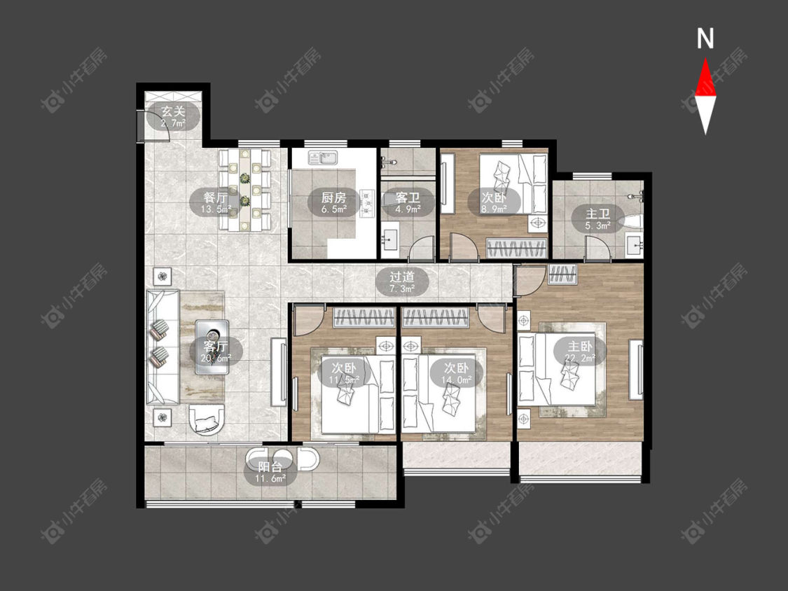龙湖景粼天著房源户型图 常州龙湖景粼天著在售二手房源户型图_小牛看房