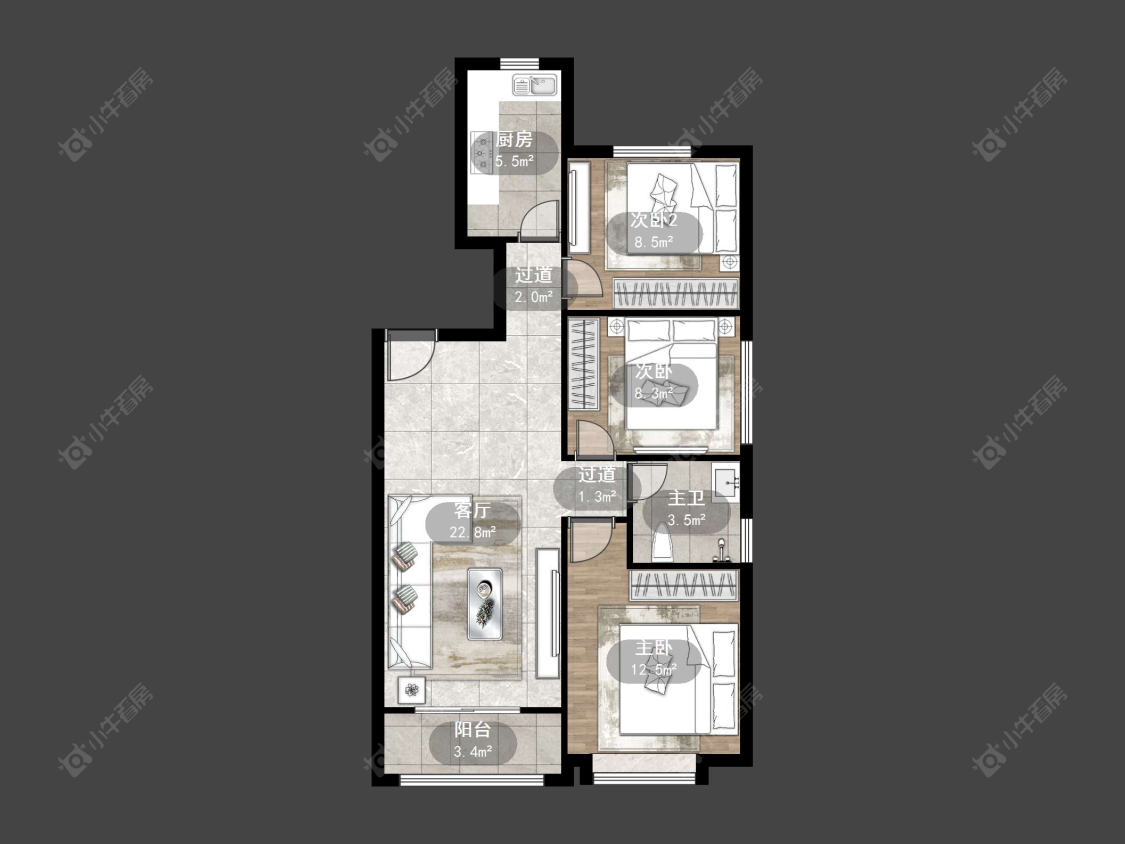 恒大城房源户型图 丹阳恒大城在售二手房源户型图_小牛看房