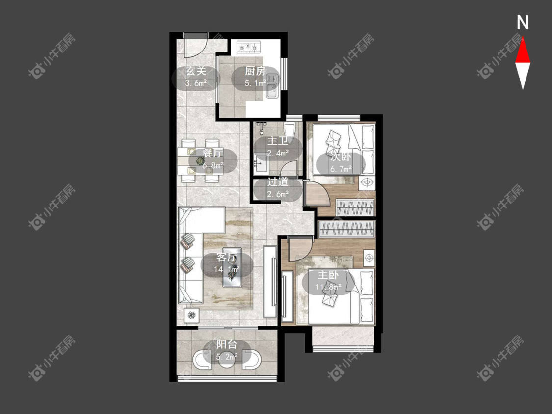 常州锦上香郡在租房源户型图_小牛看房
