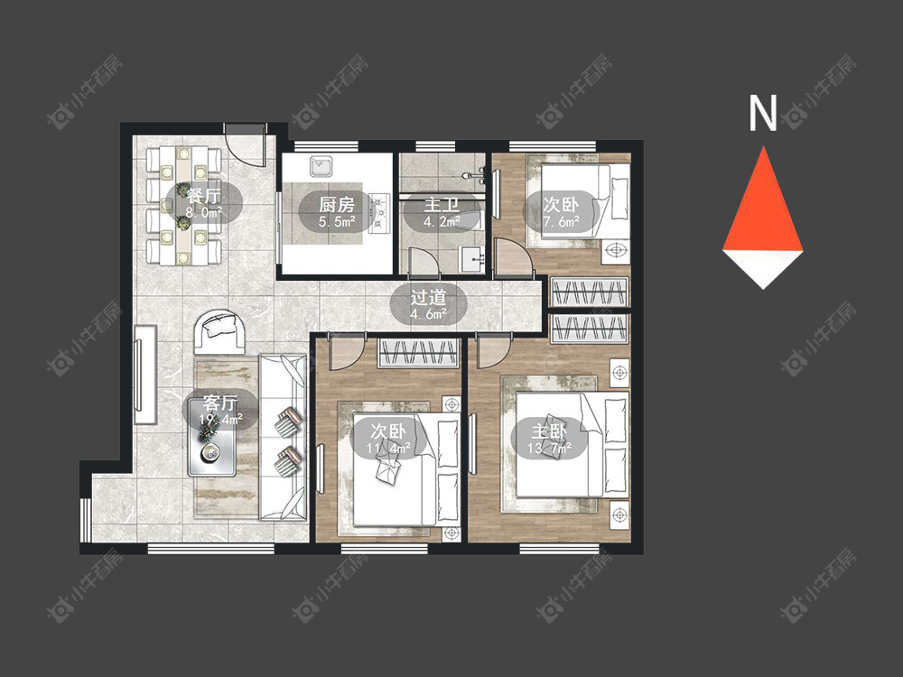 常州新城公馆荣域在售二手房源户型图_小牛看房