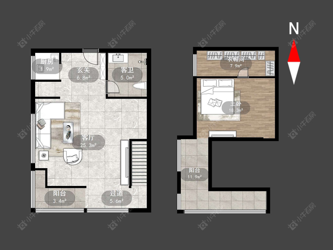 常州世茂广场在售二手房源户型图_小牛看房