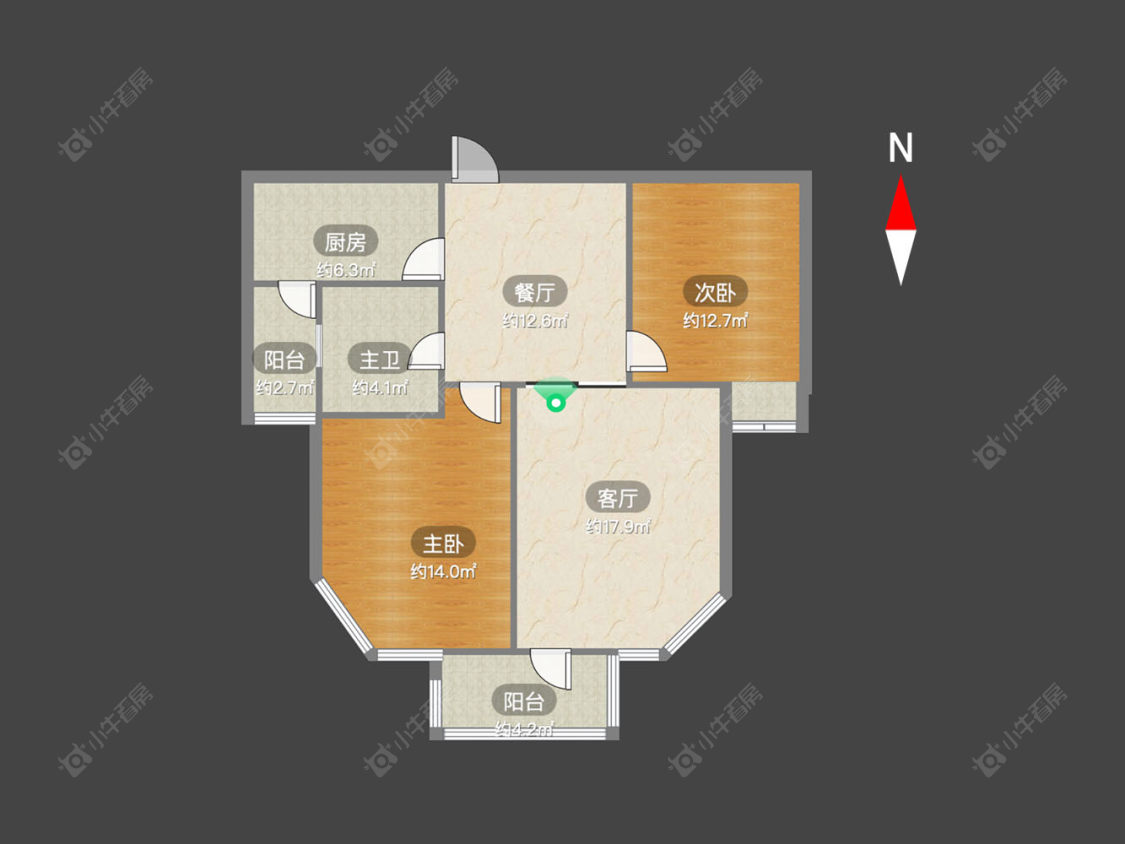 常州滨江明珠城东区在售二手房源户型图_小牛看房