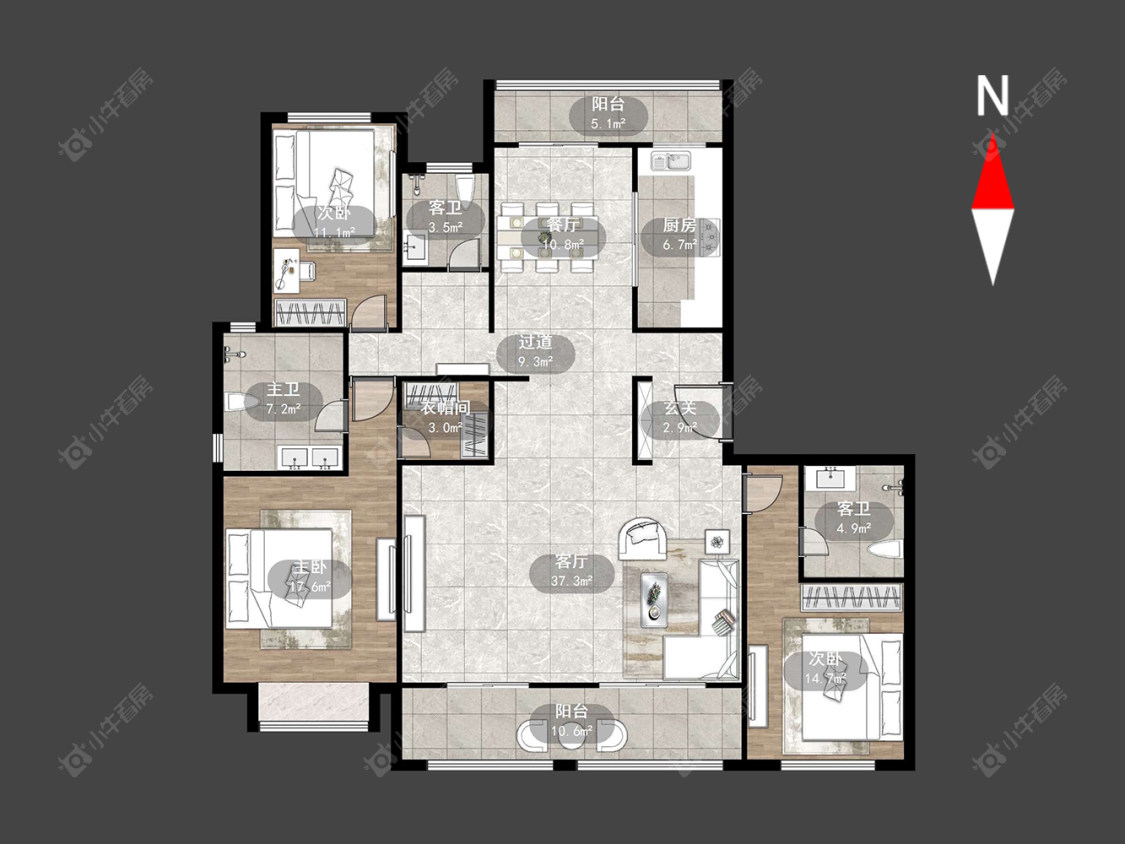 常州花语江南在售二手房源户型图_小牛看房