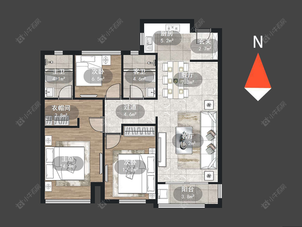 龙湖龙誉城四期房源户型图 常州龙湖龙誉城四期在售二手房源户型图_小牛看房