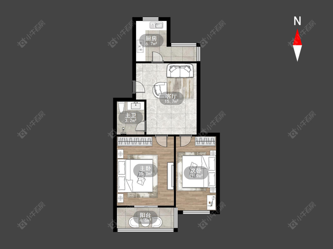 常州清潭六村在售二手房源户型图_小牛看房