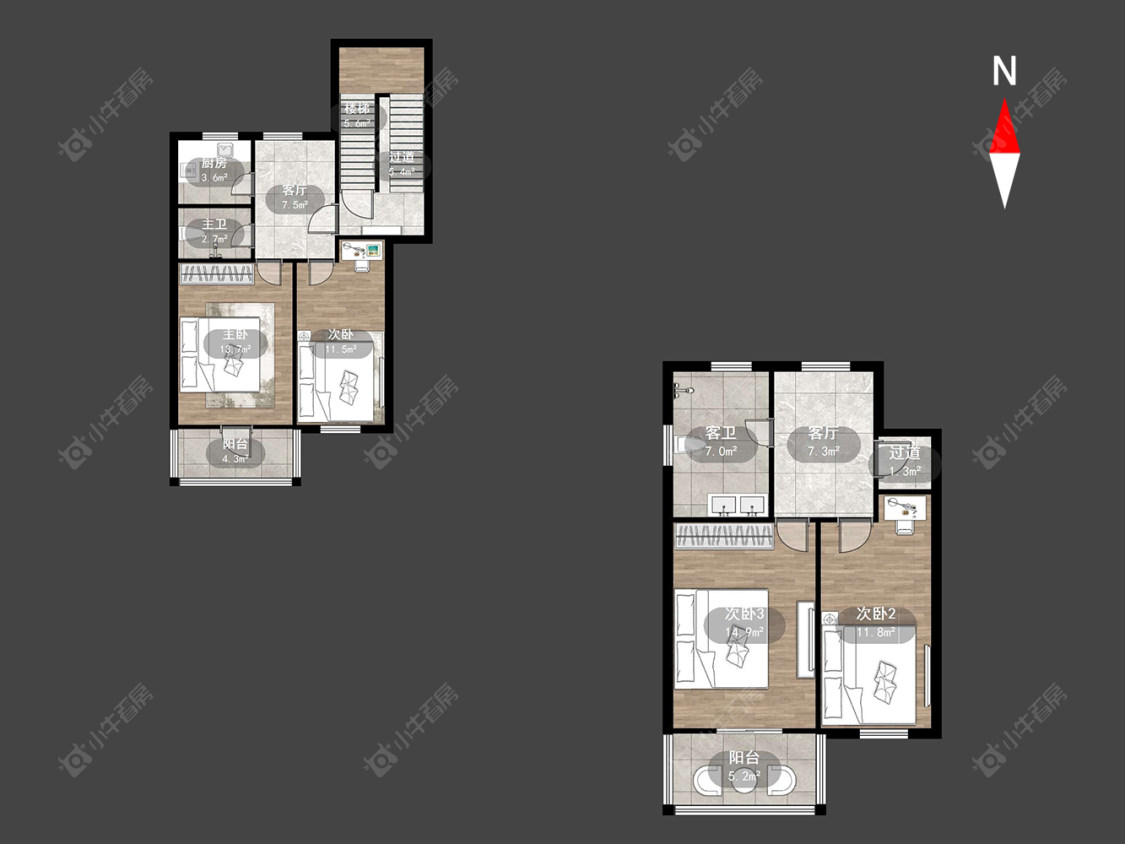 常州勤业四村北区在售二手房源户型图_小牛看房