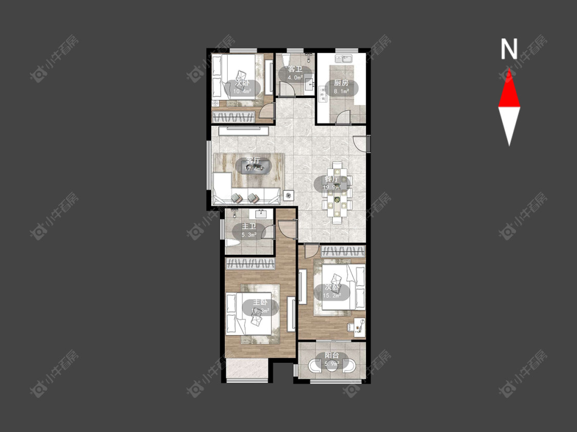 青竹苑B区房源户型图 常州青竹苑B区在售二手房源户型图_小牛看房