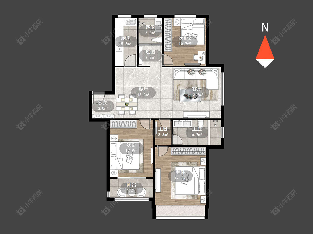 常州新城南都美域在售二手房源户型图_小牛看房