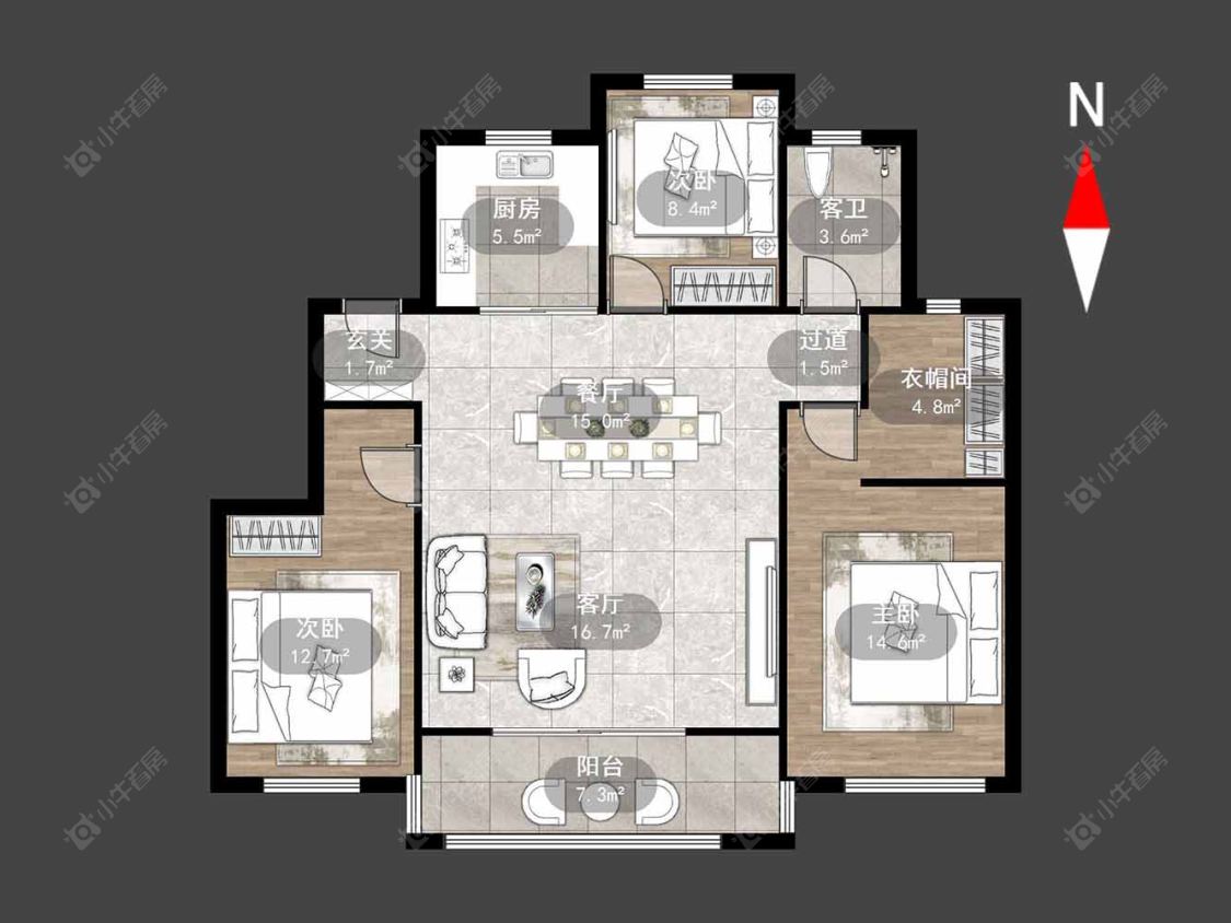 常州新城都荟在售二手房源户型图_小牛看房