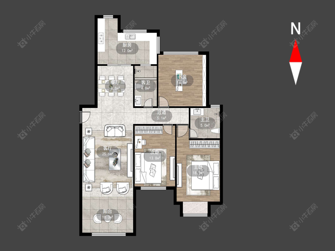 常州大名城西区在售二手房源户型图_小牛看房