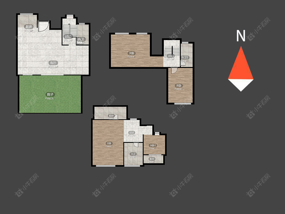 常州太湖院子在售二手房源户型图_小牛看房
