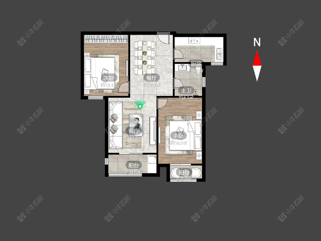 常州美林湖水岸枫情在售二手房源户型图_小牛看房
