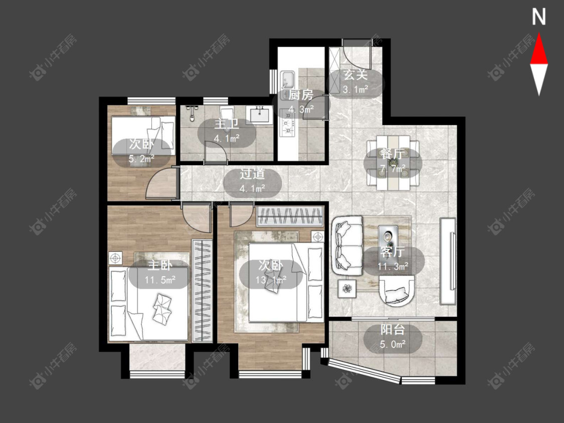 常州璞丽湾花园在售二手房源户型图_小牛看房