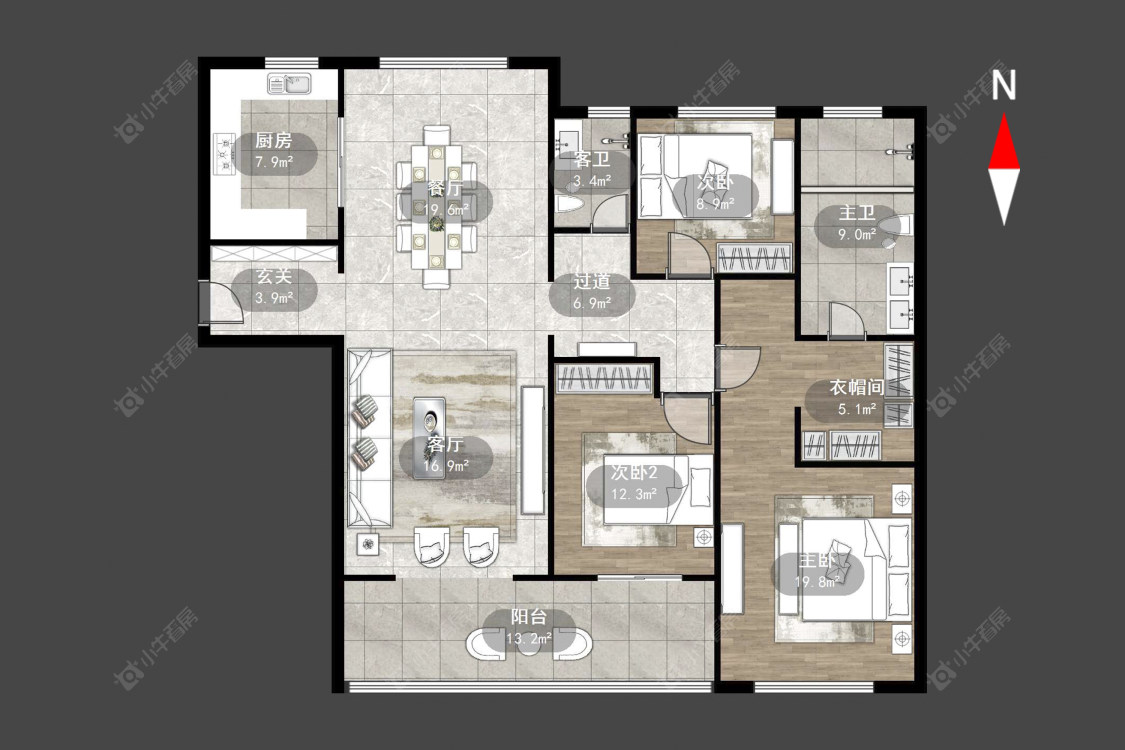 常州星河国际九区在售二手房源户型图_小牛看房