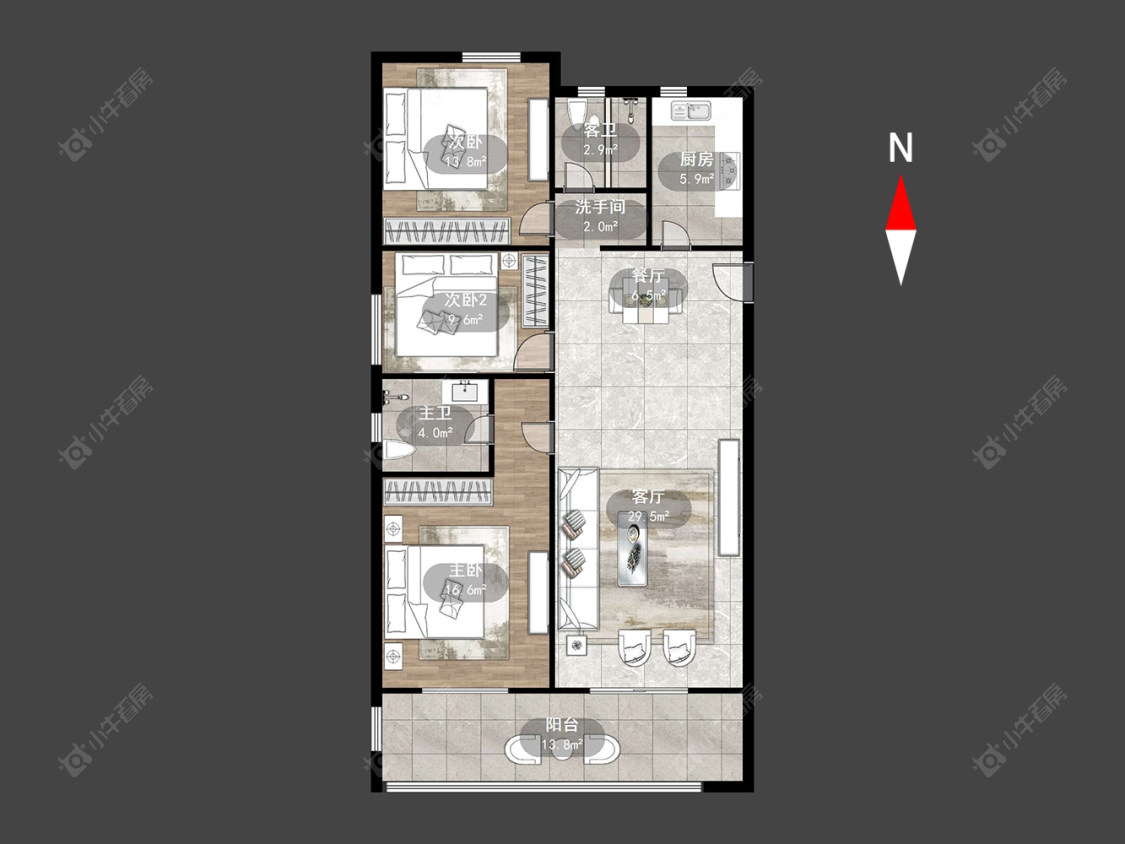 九洲花园三期房源户型图 常州九洲花园三期在售二手房源户型图_小牛看房