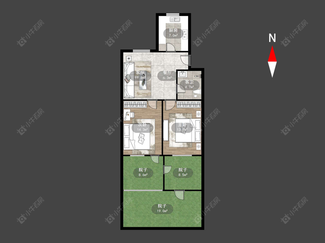 常州翠竹新村北区在售二手房房源户型图_小牛看房