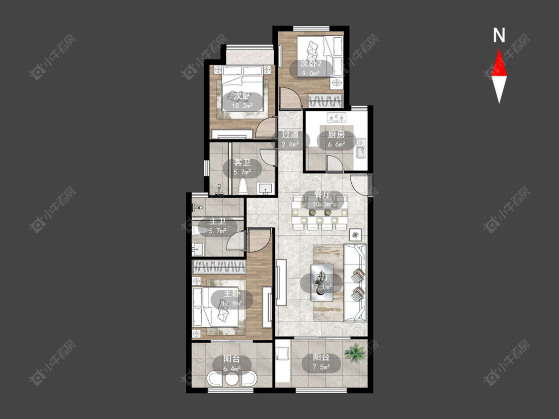 常州青建鼎都在售二手房房源户型图_小牛看房