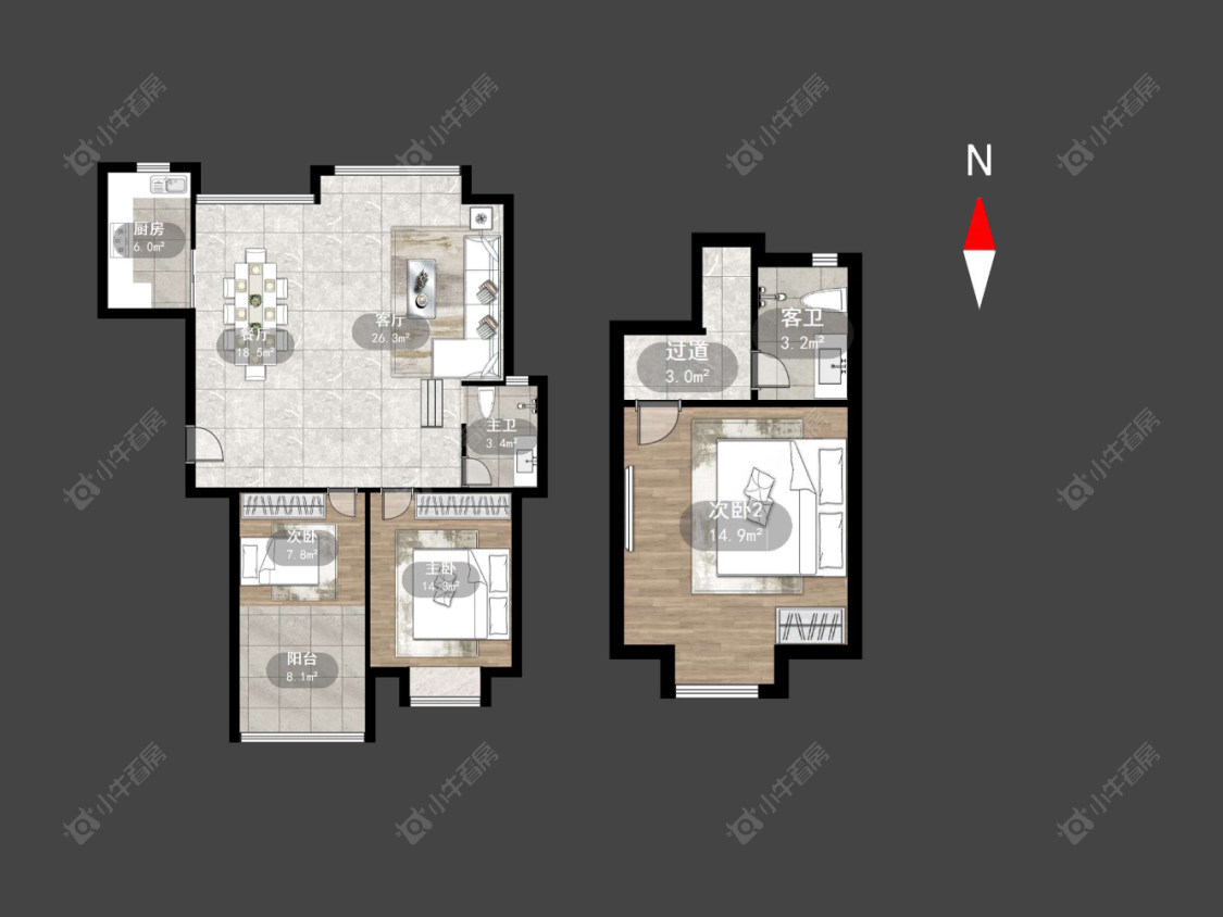 常州香树湾云景在售二手房源户型图_小牛看房