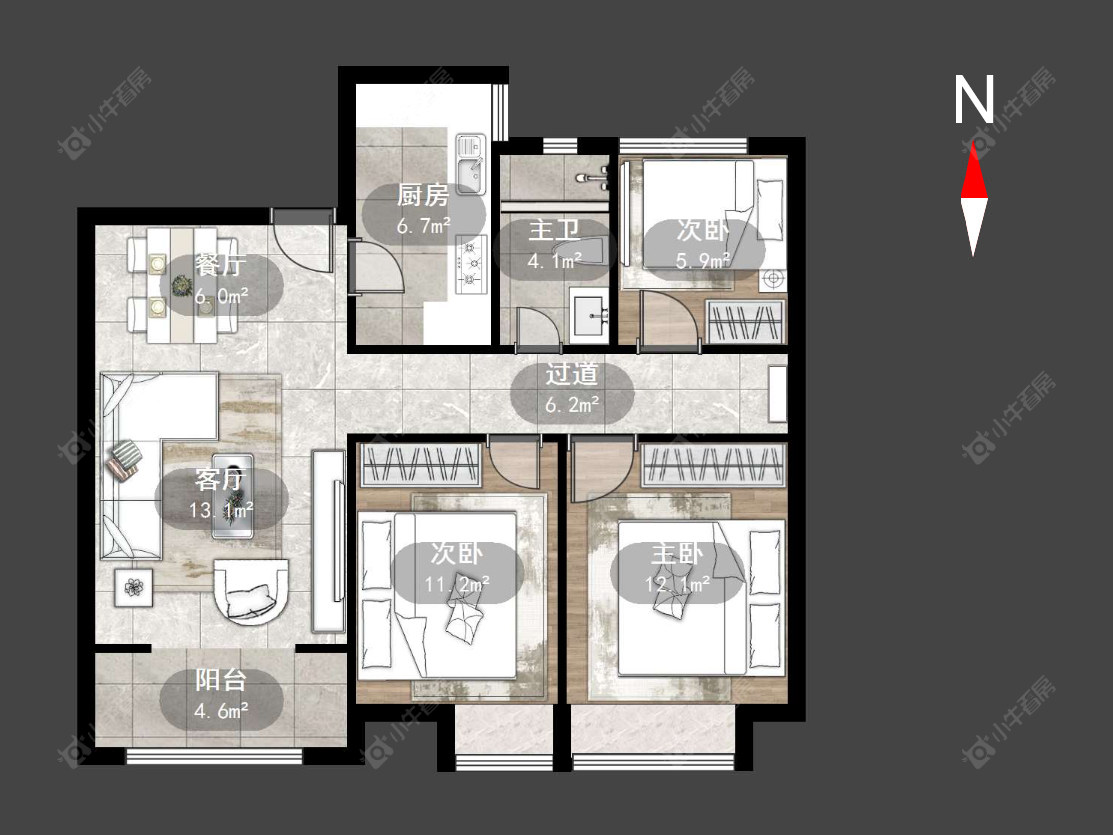 常州中海凤凰熙岸在售二手房源户型图_小牛看房