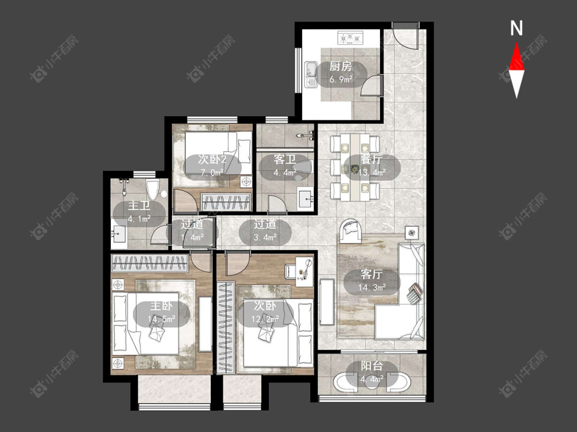 常州蓝山湖在售二手房源户型图_小牛看房