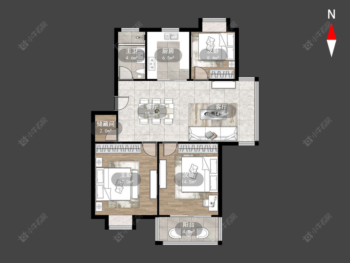 阳湖世纪苑北苑房源户型图 常州阳湖世纪苑北苑在售二手房源户型图_小牛看房