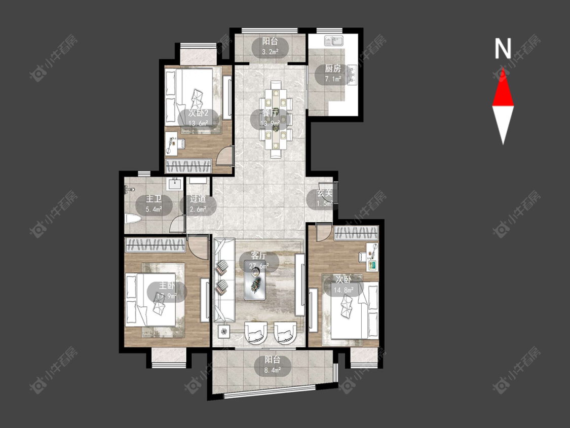 常州府琛花园在售二手房源户型图_小牛看房