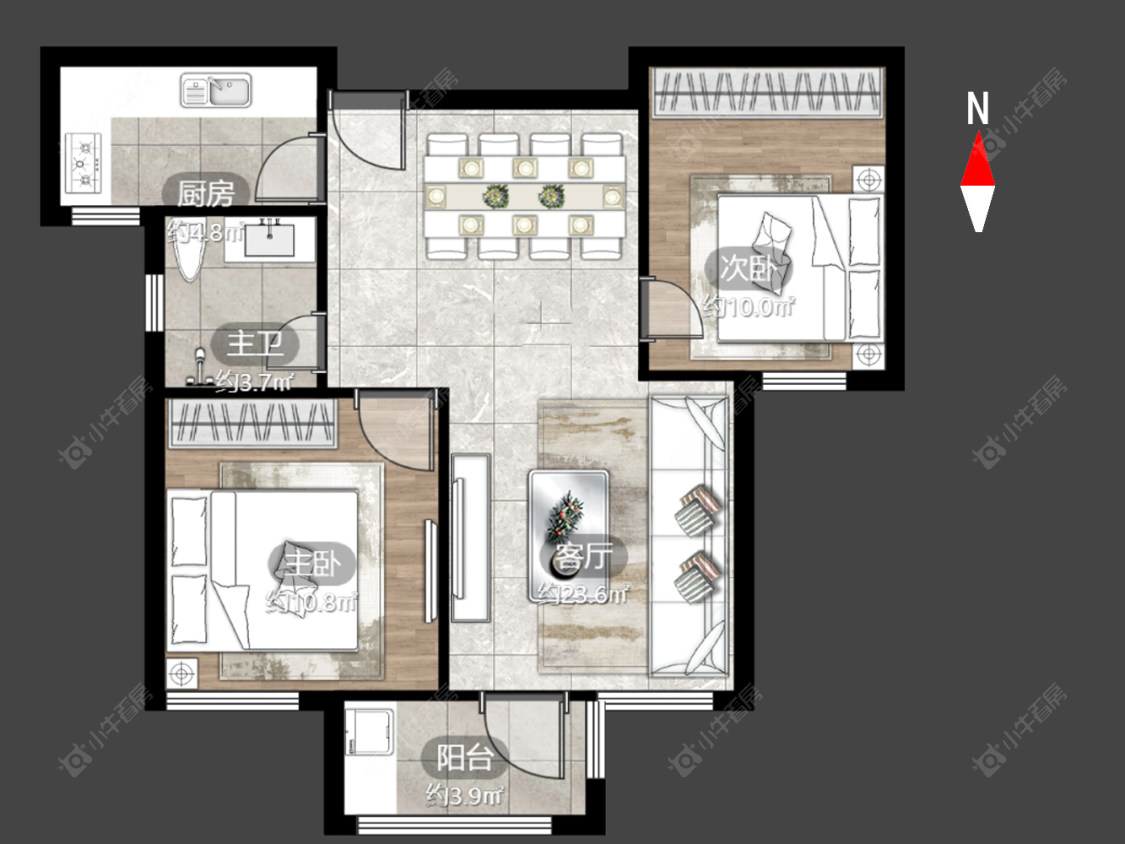 常州华润国际三期在售二手房源户型图_小牛看房