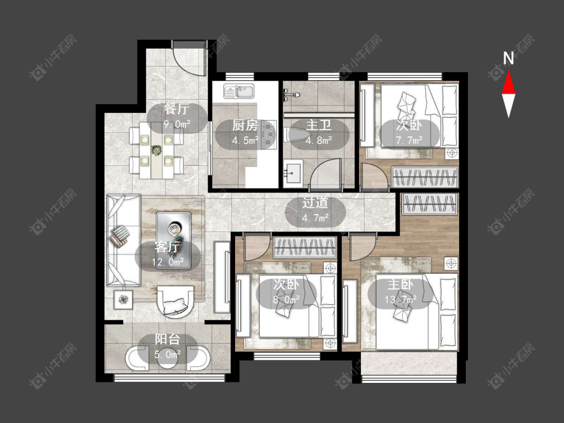 常州万科公园大道二三期在售二手房源户型图_小牛看房