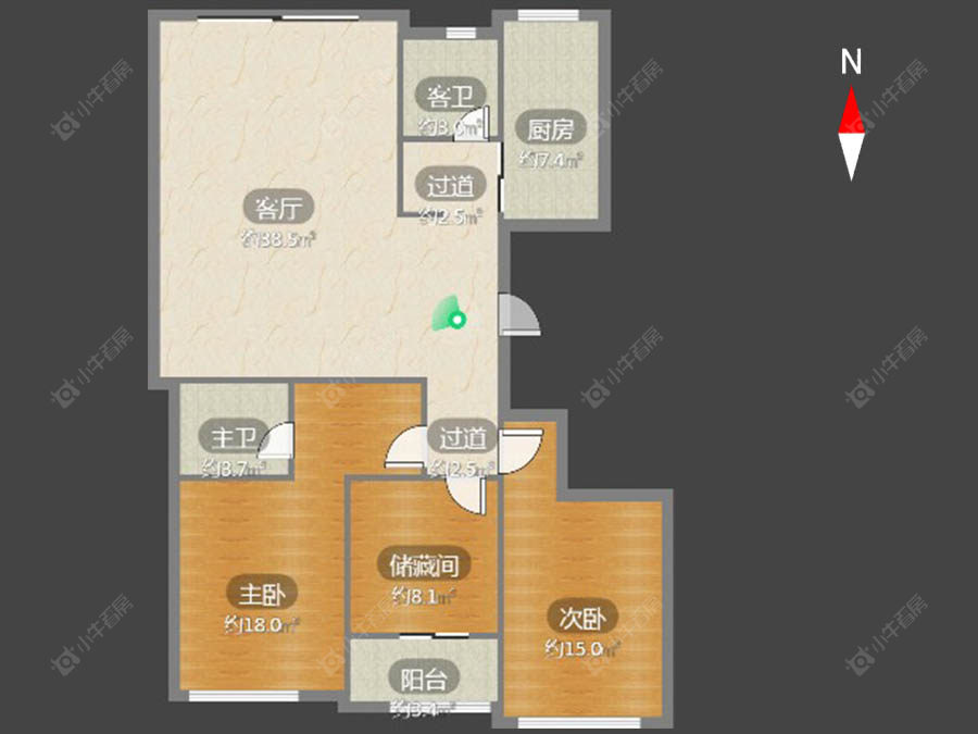 常州朗诗国际在售二手房源户型图_小牛看房