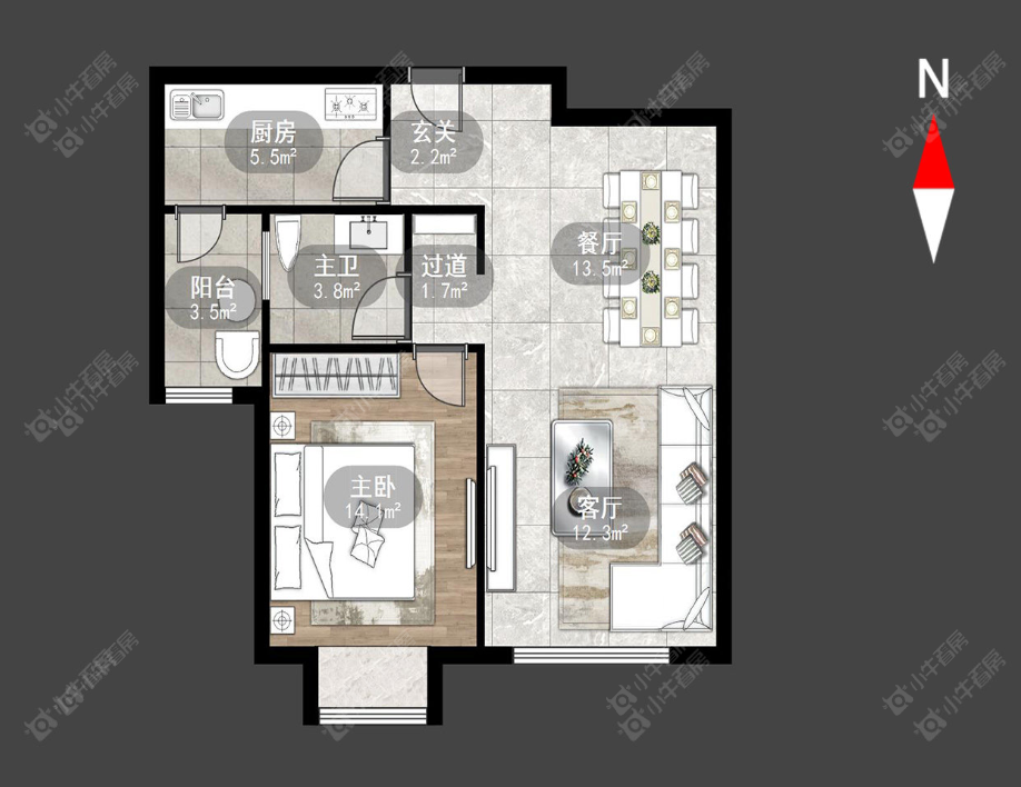 常州府翰苑东区在租房源户型图_小牛看房