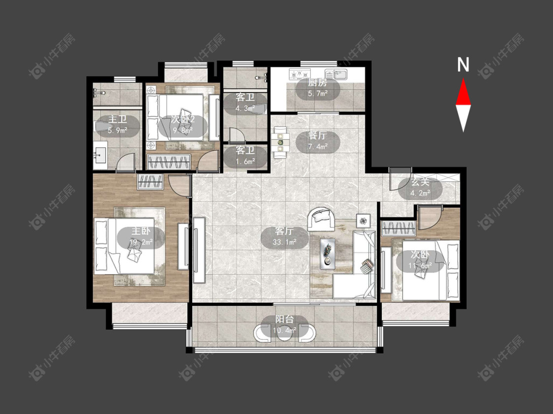 常州旭辉铂悦天宁在售二手房源户型图_小牛看房
