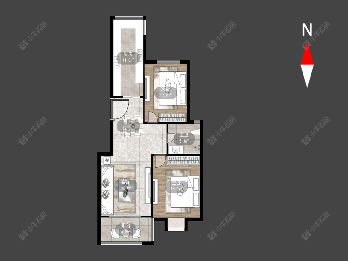 常州玉龙湾花园在售二手房源户型图_小牛看房