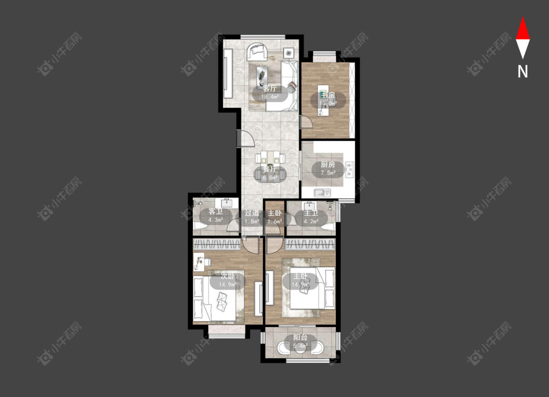 常州江南佳园在售二手房源户型图_小牛看房