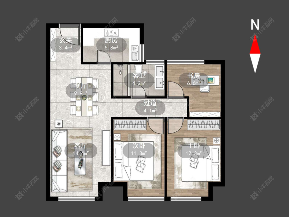 常州五星星韵城在售二手房源户型图_小牛看房