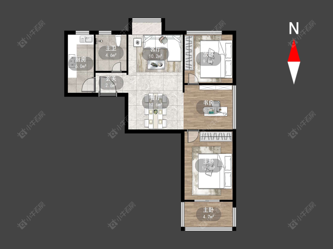 常州飞龙新苑在售二手房源户型图_小牛看房