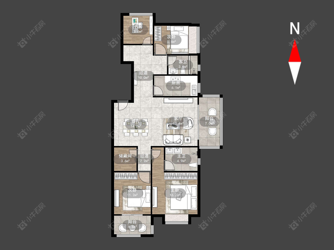 常州星悦花都在售二手房源户型图_小牛看房