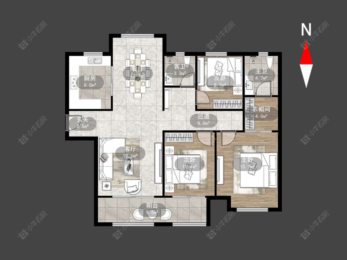 常州新城域二期在售二手房源户型图_小牛看房
