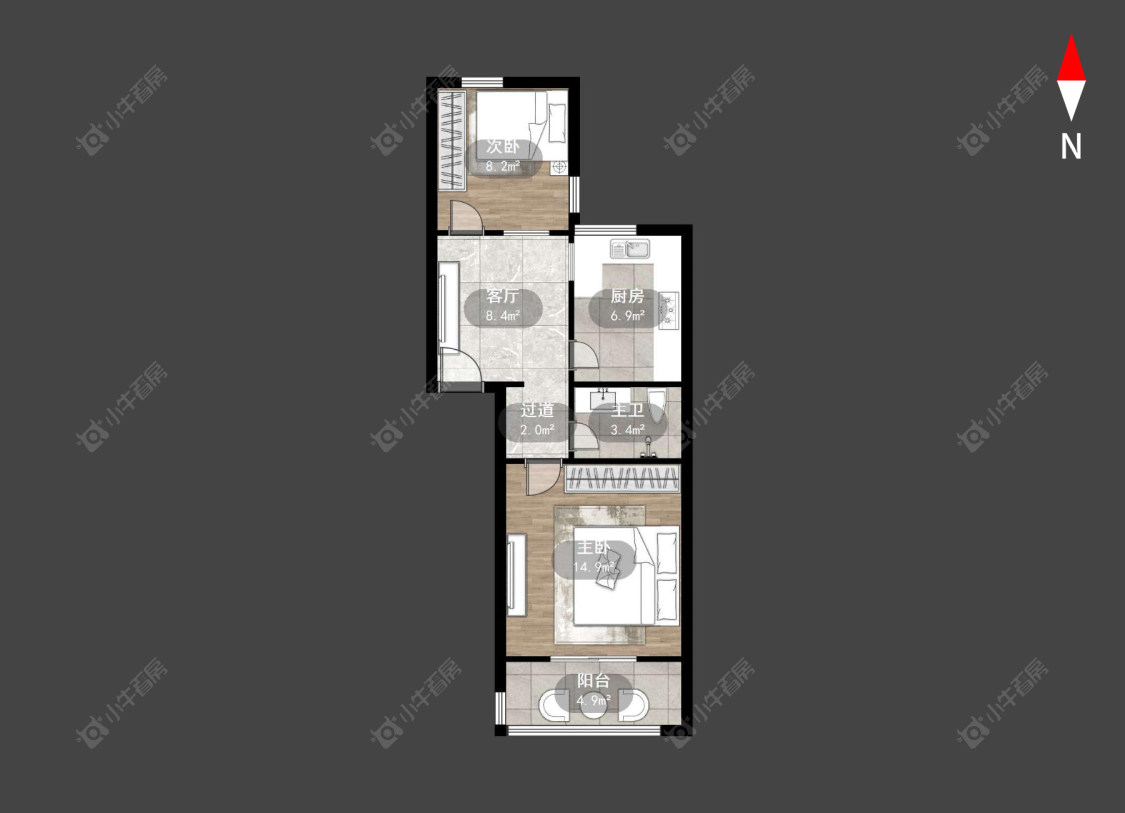 常州工人新村南在售二手房源户型图_小牛看房