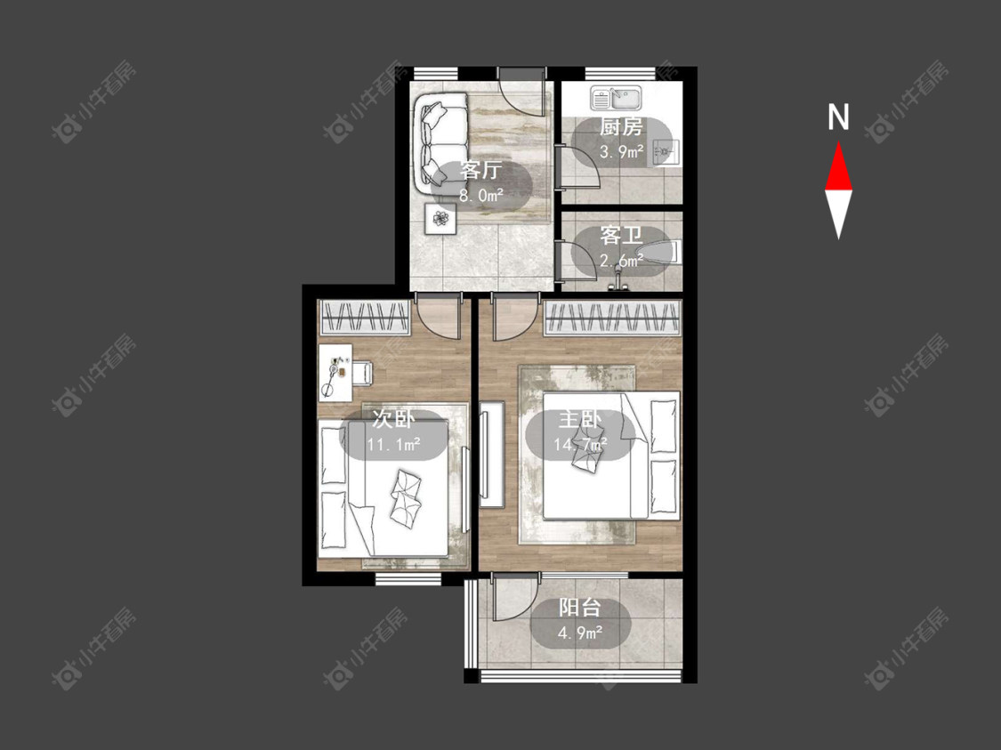 常州北环新村在售二手房源户型图_小牛看房