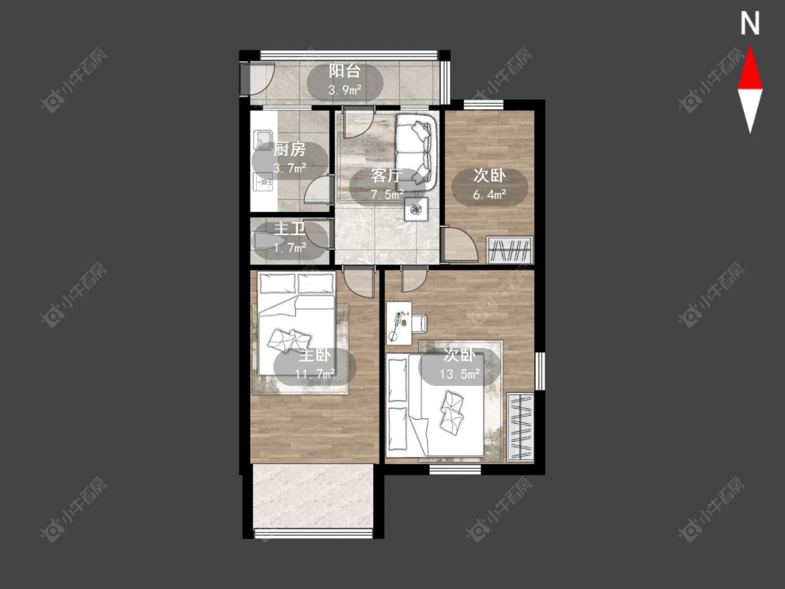 常州新市路在售二手房源户型图_小牛看房