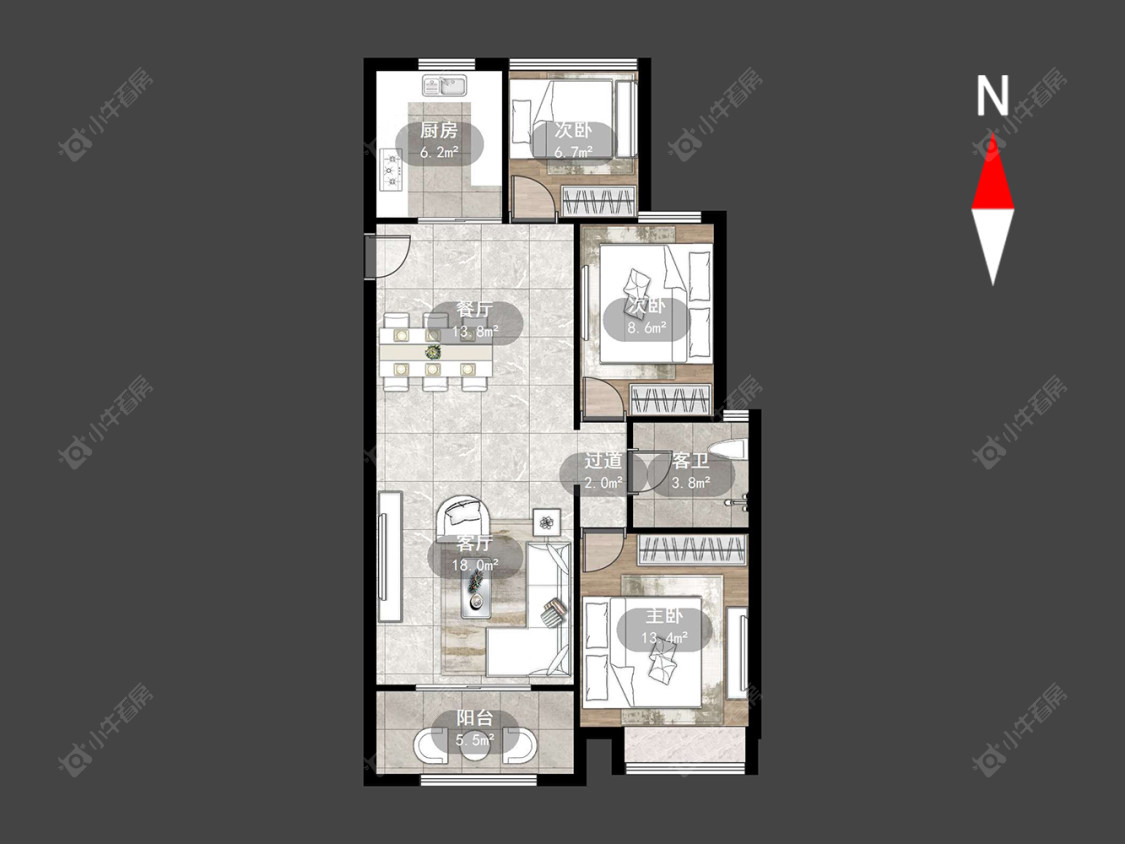 常州路劲城市主场在售二手房源户型图_小牛看房