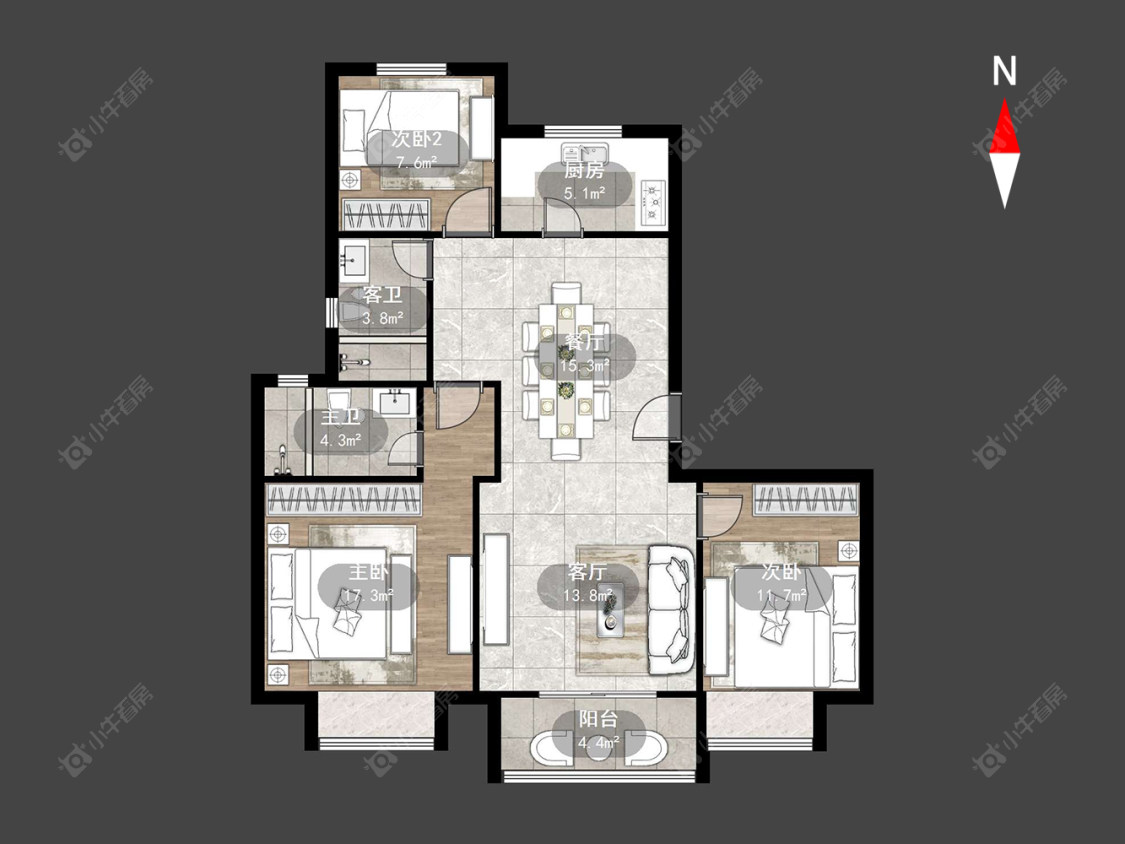 华润紫云府房源户型图 常州华润紫云府在售二手房源户型图_小牛看房