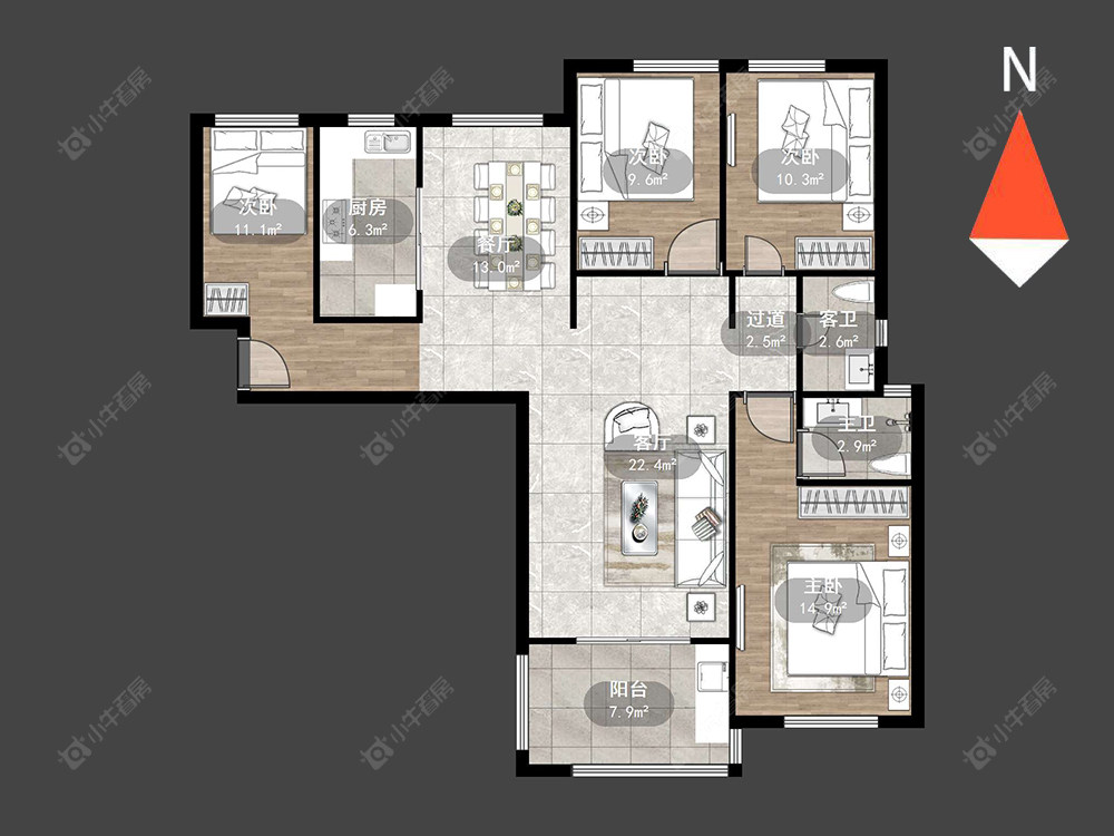 常州莱蒙城公园里在售二手房源户型图_小牛看房