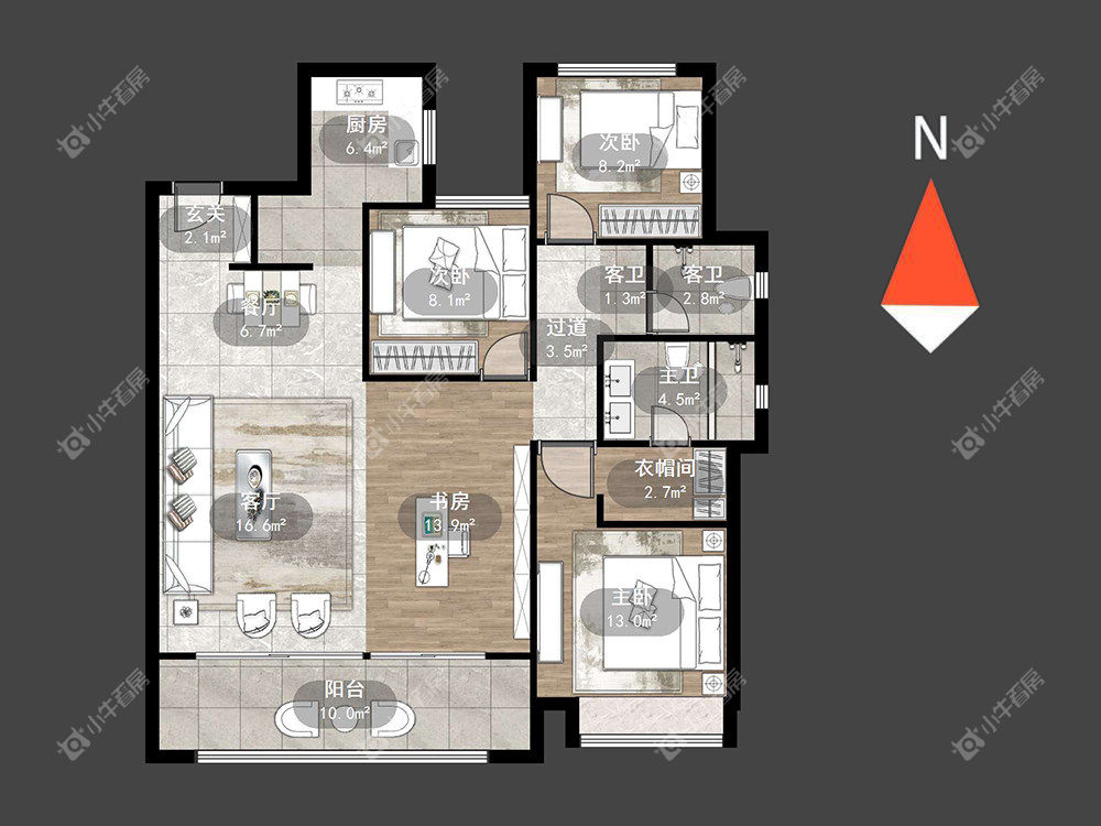 常州新城锦域在租房源户型图_小牛看房