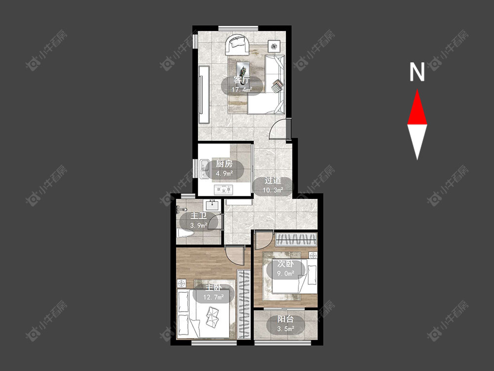 常州金色湖滨在售二手房源户型图_小牛看房