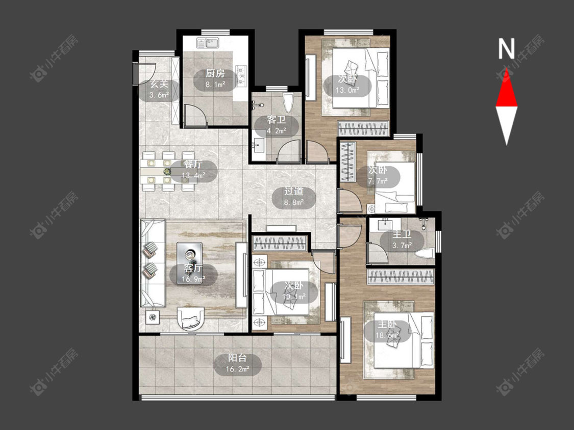 常州路劲城四期在售二手房源户型图_小牛看房
