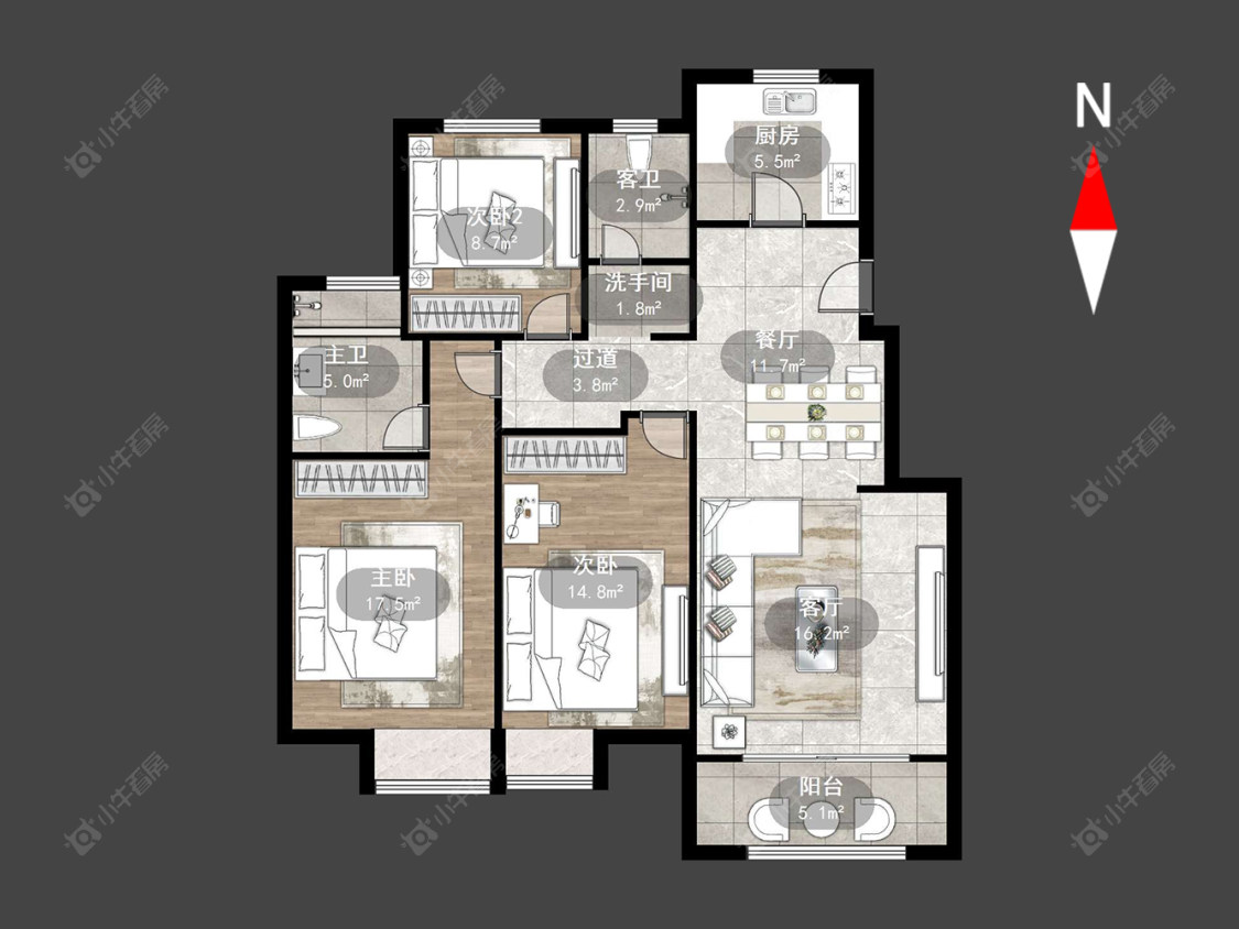 新景花苑四期房源户型图 常州新景花苑四期在售二手房源户型图_小牛看房
