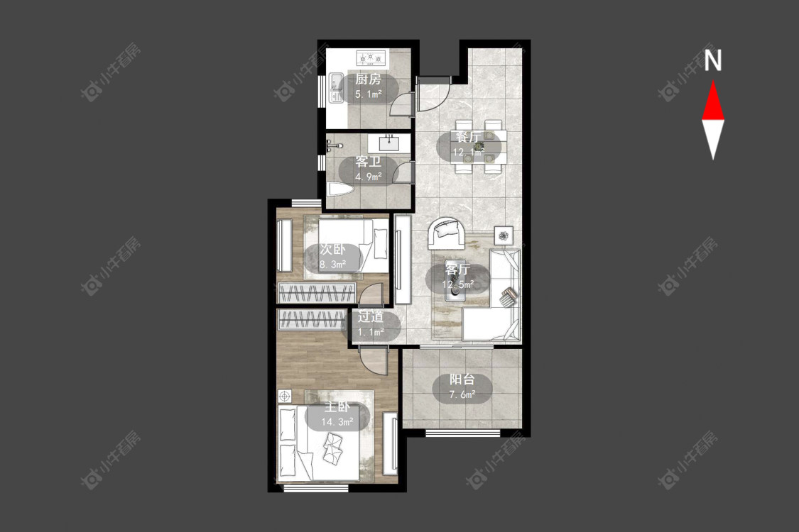 绿地香颂花园房源户型图 常州绿地香颂花园在售二手房源户型图_小牛看房