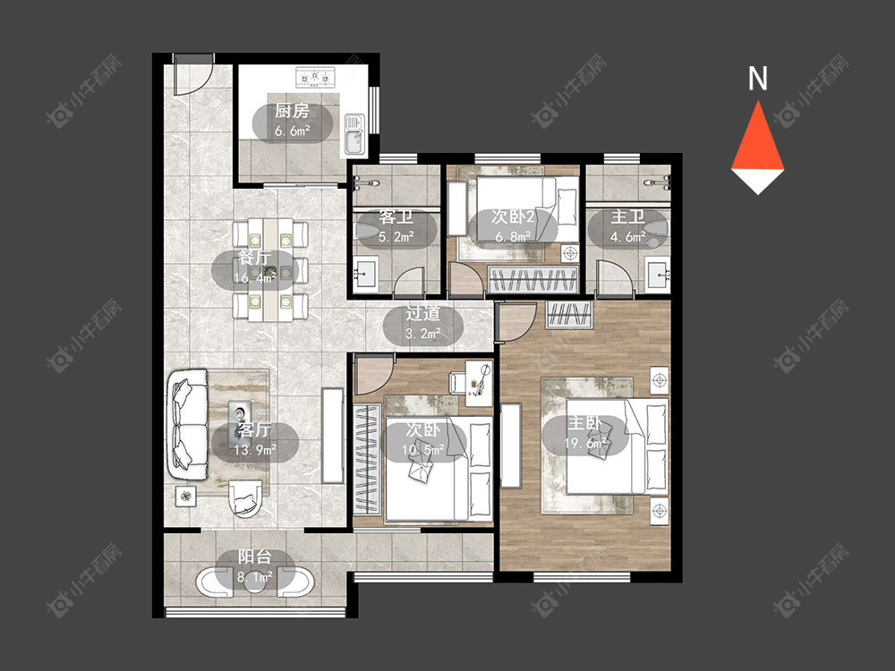 常州香聚雅苑东区在售二手房源户型图_小牛看房