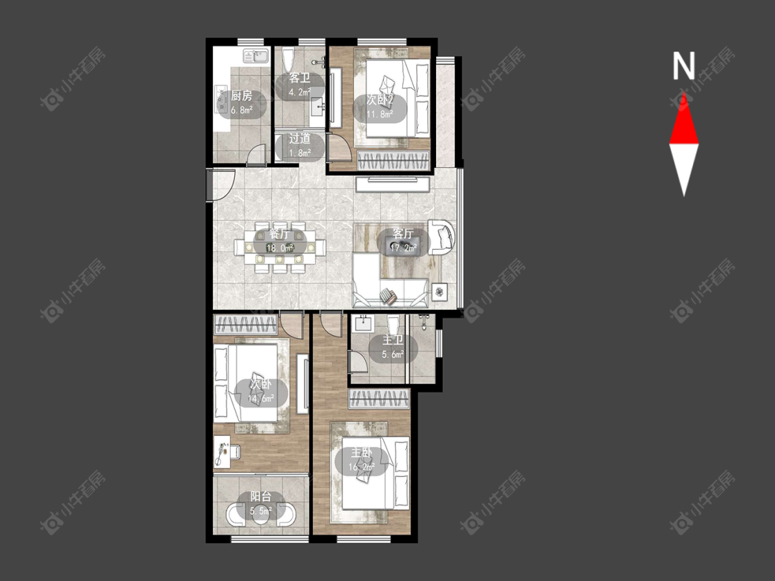 金新润园房源户型图 常州金新润园在售二手房源户型图_小牛看房